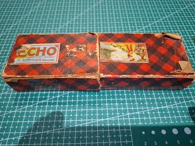 Vintage M. HOHNER MUNDHARMONIKA ECHO HARFE 2x48 in OVP.