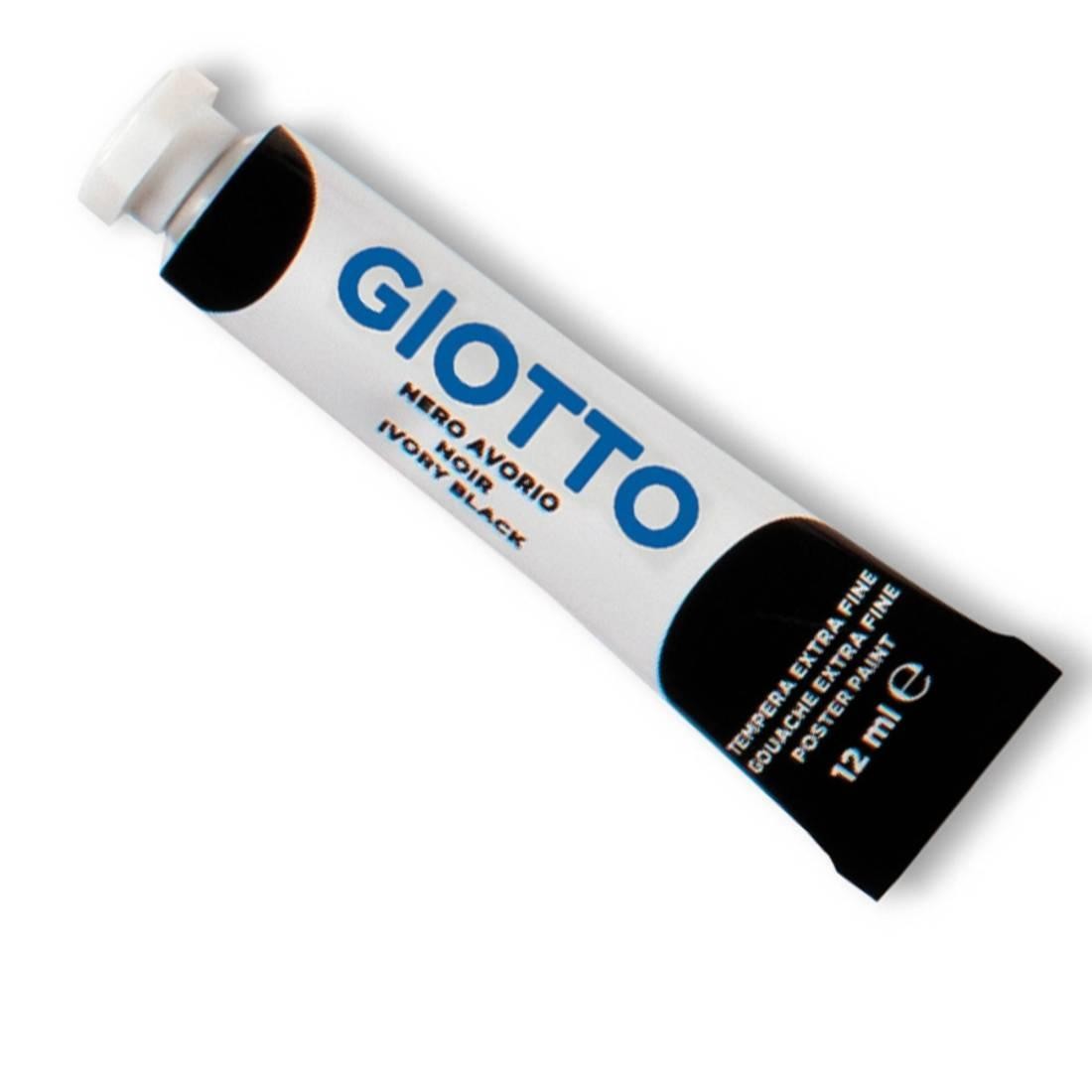 Giotto colore a Tempera T4 Extra Fine in tubetto da 12ml Colore Nero Avorio n°2