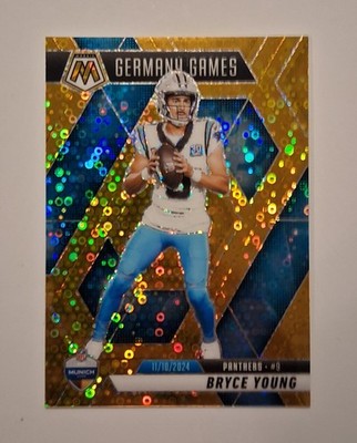 #9/10 Bryce Young 2025 Panini Mosaic Gold Disco Prizm #269 Jersey Number Match
