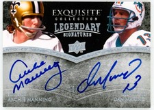 Dan Marino/Archie Manning 2009 Upper Deck Exquisite Dual Auto 13/20 JSY #13 1/1