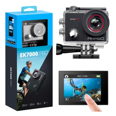 AKASO EK7000 Pro Actionkamera 4K 20MP Touchscreen 40 m mit EIS, WiFi, 2.4G