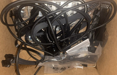 Black Computer Power Cables and Connectors Lot Mixed Assortment