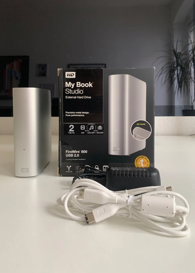 Externes Aluminium Festplatte Western Digital WD My Book Studio 2 TB (FireWire)