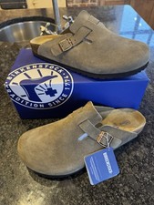 Birkenstock Boston Clogs Taupe, Soft Footbed, UK8, New In Box, SAME DAY DISPATCH