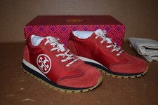 TORY BURCH VINTAGE NYLON RUNNER RIBERRY RED SNEAKERS 5 5.5 6 6.5 7.5 8.5 11