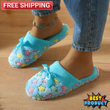 Women's Winter Fuzzy House Slipper Furry Fleece Thick Soled Warm Plush Slippers