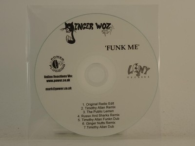 GINGER WOZ RED! FUNK ME (H1) 7 Track Promo CD Single including White Sleeve LOON