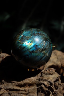 Labradorit Kugel   5,7cm Flash Sphere Mineral Kristall