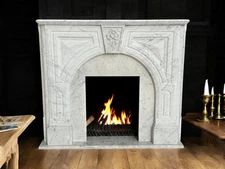 VICTORIAN STYLE MARBLE DESIGNER FIREPLACE MANTEL - TF13