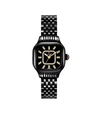 Michele Meggie Black Noir Black Stainless Steel Diamond Dial Watch MWW33B000019