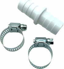 Connector for Washing Machine/Dishwasher Outlet Drain Hose Including Clips