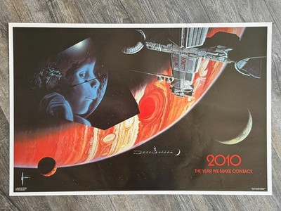 2010 The Year We Make Contact Vintage Poster Syd Mead Art 1984 Sci Fi Movie AI