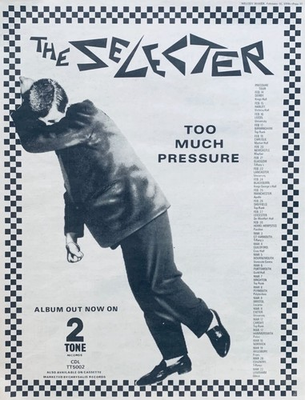 #ad THE SELECTER TO MUCH PRESSURE PROMO 12 X 18 POSTER FREE SHIPPING SKA $16.98