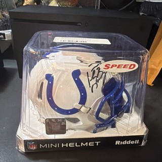 Peyton Manning Signed/Autographed Colts Mini Helmet/Fanatics Authenticated/Visor