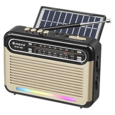 Portable Solar Radio AM FM SW with Rechargeable Battery Operated, Shortwave B...