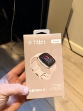 Image of Fitbit Sense 2 Wristband Activity Tracker - Lunar White/Platinum Aluminum...