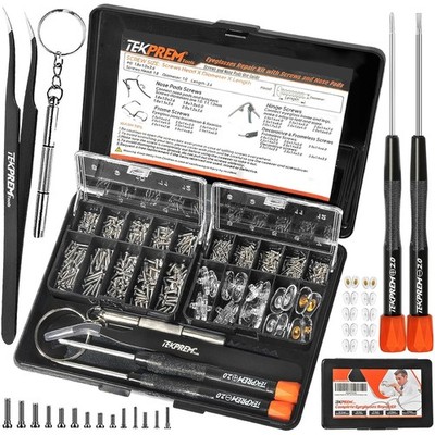 Magnetic Eyeglass Repair Kit, Eye Glasses Screws,Tweezer Screwdriver Nose Pads..