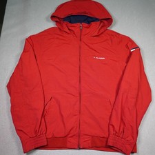 VTG Tommy Hilfiger Jacket Mens Large Red Hood...