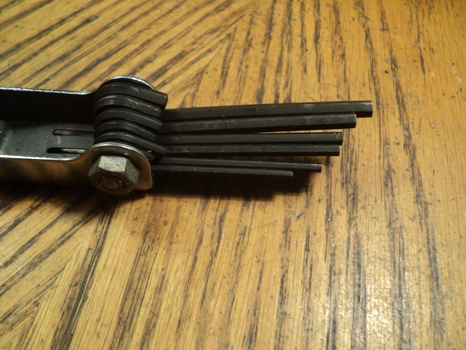 Vintage Allen or Hex Key Wrench Set Tool 4-1/4" long Unbranded 5/64" thru 1/4" - Image 4 of 4