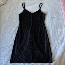 Xhilaration Black Floral Lace Mini Dress Adjustable Spaghetti Strap Target