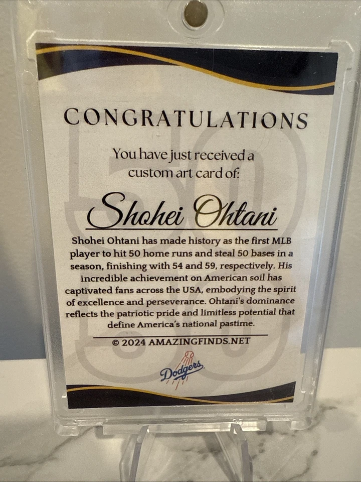 2024 Shohei Ohtani 1st Player In History To Join 50/50 Club Simpsons Edition - Image 3 of 3