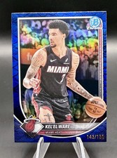 2025-26 Topps Bowman Chrome - Kel’el Ware Blue Reptile Refractor /150 Heat