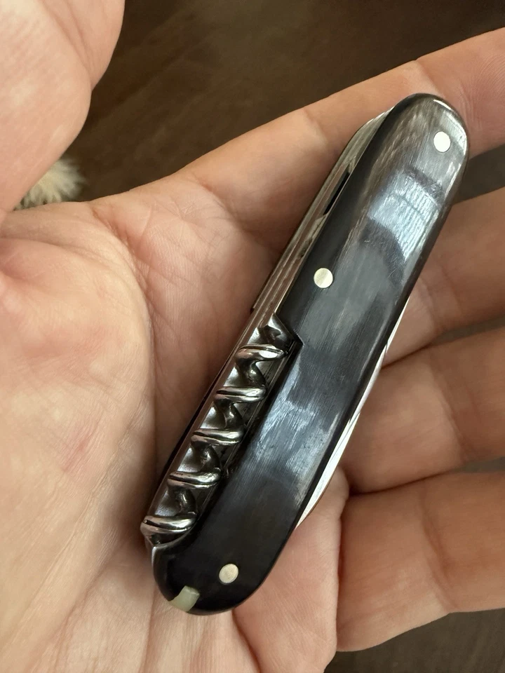 Cuerno Victorinox VICEPRESIDENTE Ultra Raro / Remaches Expuestos / Lima de Uñas Larga 84 mm Foto 3 de 4