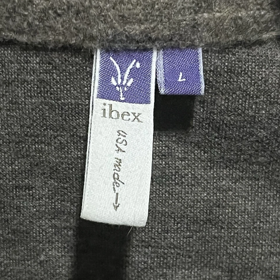 Ibex 1/2 Zip Sweater Men’s Large New Zealand Merino Wool Blend Brown USA - Image 3 of 4