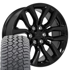 Dg81 Black 20x9 Rims 27555r20 At2 Tires Set 6x139.7 Fits Ram Jeep