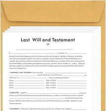 Last Will and Testament Kit with Legal Forms, Estate Planning Documents, Final