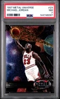 1997 FLEER METAL UNIVERSE #23 MICHAEL JORDAN PSA 7