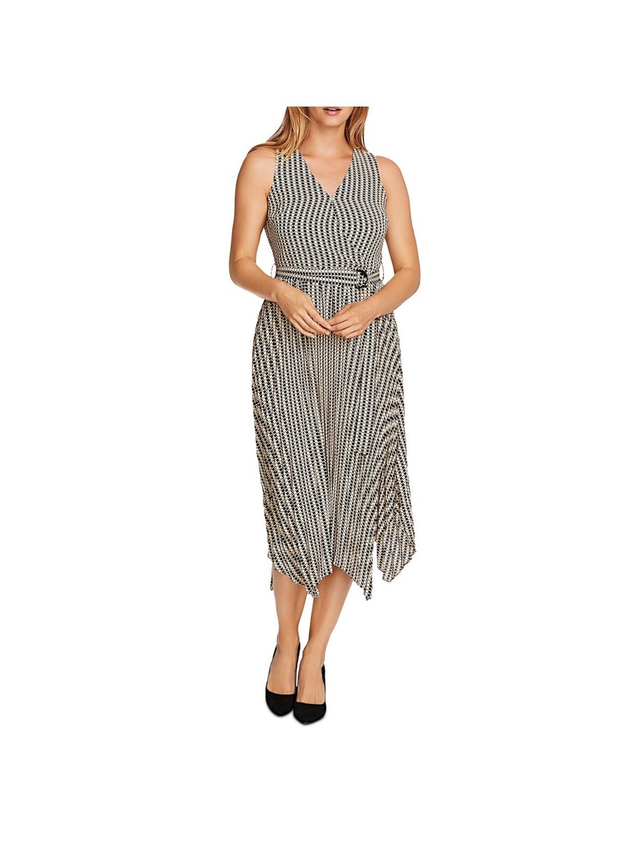 how do vince camuto dresses fit Vince Camuto Womens PTD Scuba Fit & Flare Dress Lavender 2 at Amazon Women's Clothing store