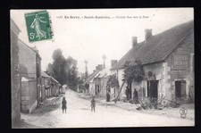 CARTE POSTALE - 18-SAINT-AMBROIX 1909 - GRANDE RUE VERS LE PONT - ENVOI GRATUIT