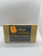 Lot 3 Vintage Mead Colored Index Cards 3x5 Ruled Junk Journal Ephemera NOS 70s