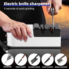 Electric 4 Stage Kitchen Knife Sharpener Professional Stone Grinder Sharpening