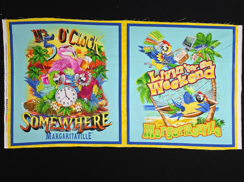 The Margaritaville Fabric Panel It's 5 O'clock Somewhere Quilt Shop Quality