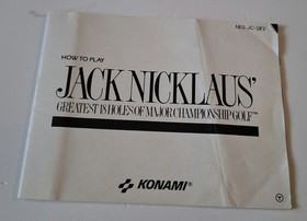 Jack Nicklaus Greatest 18 Holes of Major Championship Golf NES UK PAL Complete