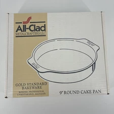 All-Clad Gold Standard #9002 Stainless Cake Baking Pan Casserole Pie Dish 9x2"