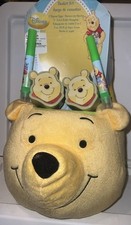 Disney Winnie The Pooh Plush Easter Basket W/2 Figural Eggs  2 Markers RARE  N