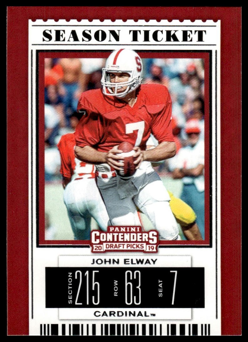2019 Panini Contenders Draft Picks Collegiate John Elway #49