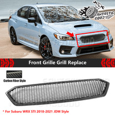 For Subaru Wrx Sti 2018-2021 Jdm Style Front Grille Grill Replace Painted Carbon