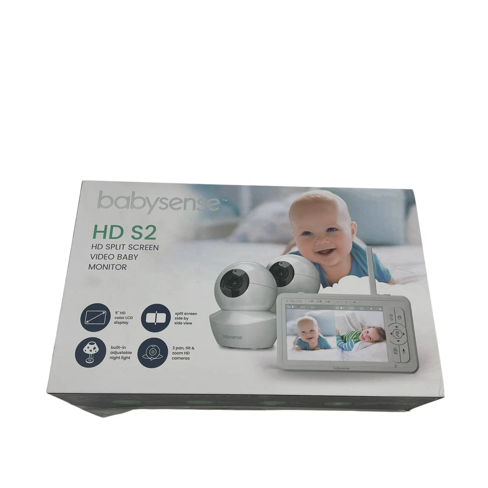 Monitor de video para bebé Babysense HD S2 blanco con 2 cámaras #ND8765 (TC) Foto 4 de 4