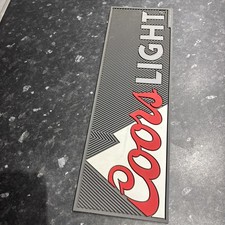 Coors Light Lager Rubber Bar Mat Runner- Man Cave- Home Bar- VGC