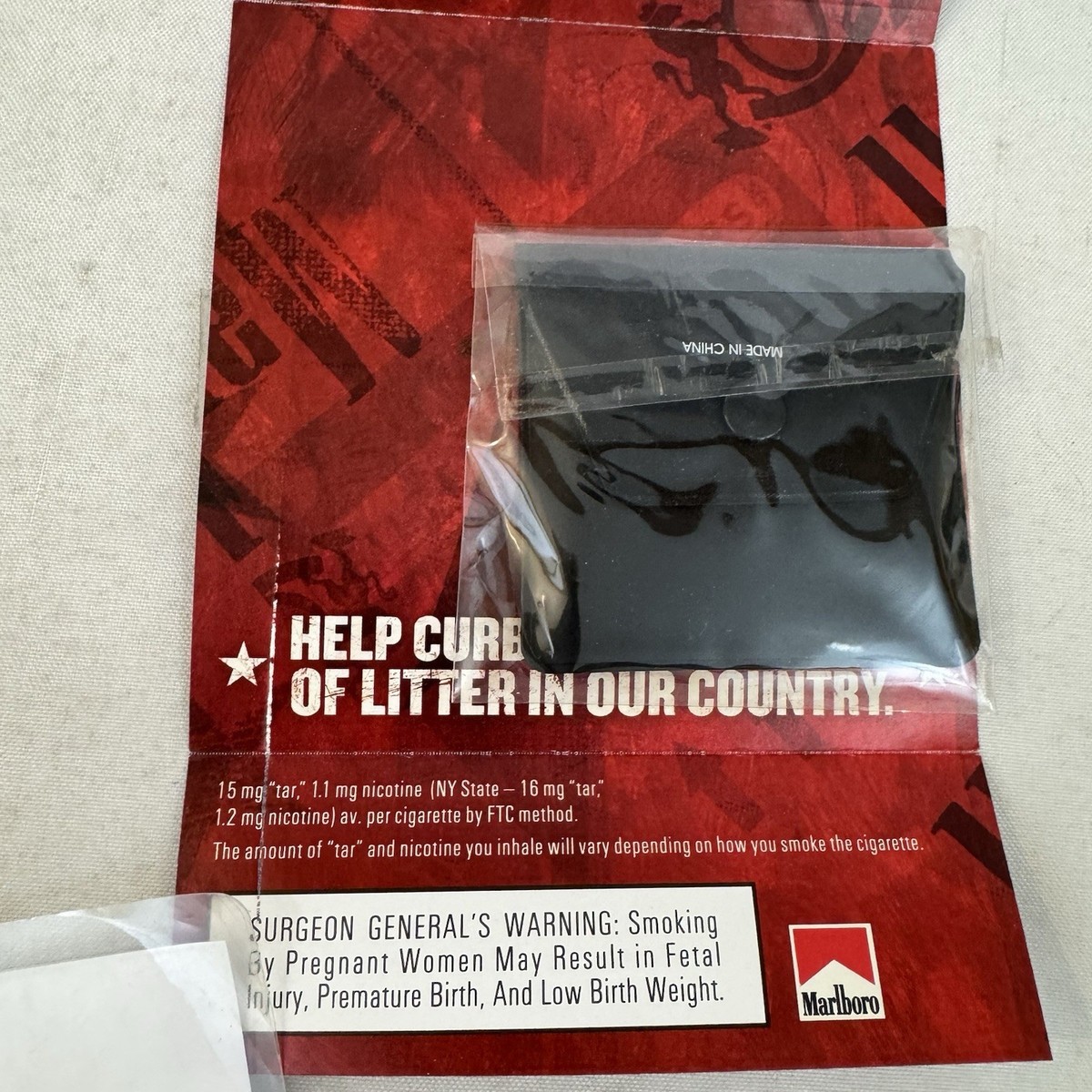 cigarette disposal pouch Vintage Marlboro Cigarette Disposal Pouch Pocket Ashtray Promo Giveaway New