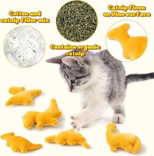 Catnip Toys for Cat - 5Pcs Dino Nuggets Cat Toy, Indoor Kitten Chew Bite Kick...