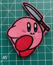 Kirby With A knife Iron-On patch