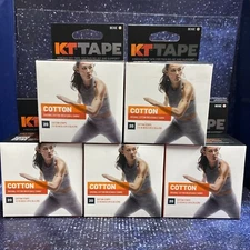 5X KT Tape Elastic Sports Tape, 20 Pre-Cut Strips - 2"x10" Beige