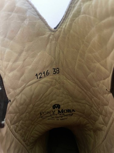 Tony Mora Mujer Botas Vaqueras 38 EU Cuero Marrón Western Hechas en España - Imagen 9 de 10