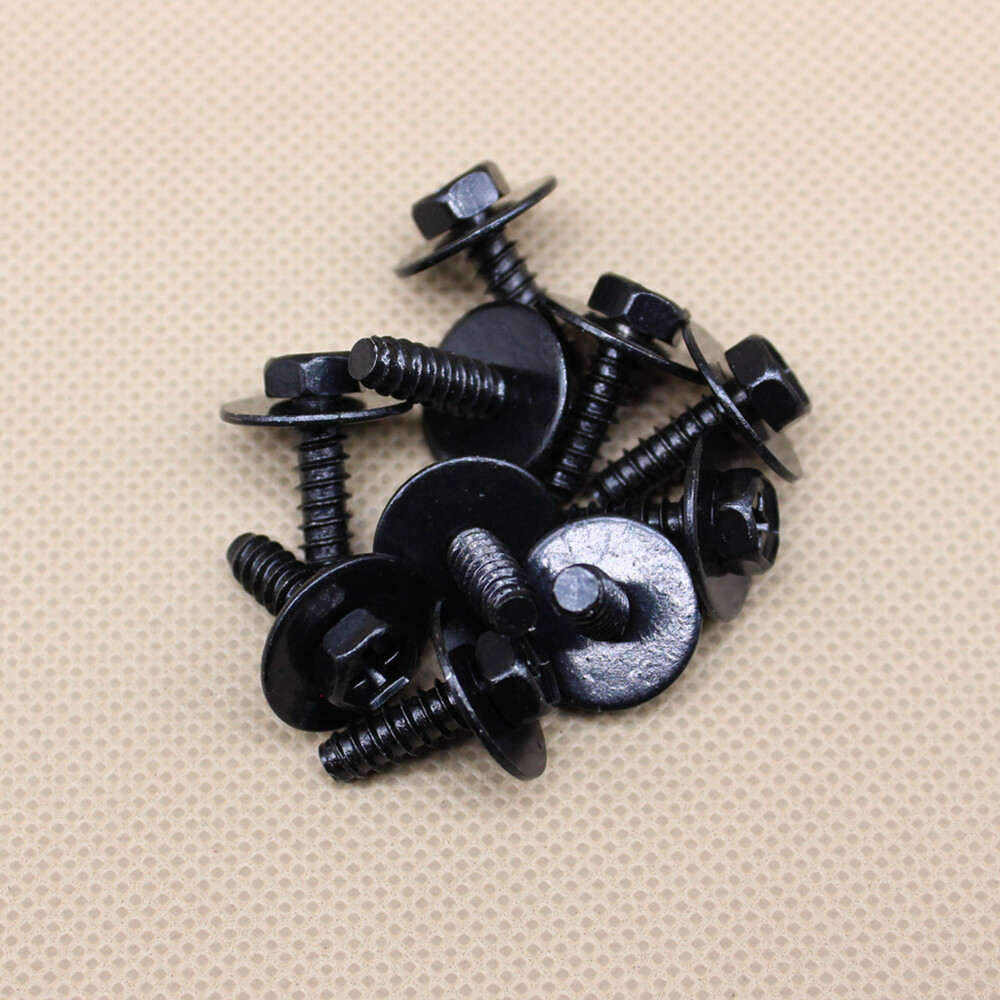 10 Pcs For Mazda 9CF6-00-516B Bumper Retainer Screw 8mm Hex Splash
