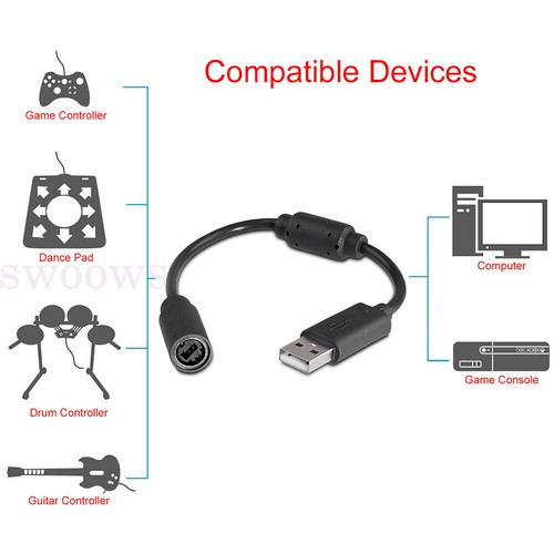 Usb Breakaway Cable 25CM For XBOX One Thrustmaster Racing Wheel AU - Picture 12 of 13